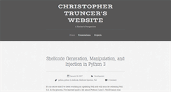 Desktop Screenshot of christophertruncer.com
